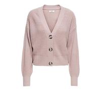 JACQUELINE de YONG Femme JDY Cardigan Court Oversize en Tricot avec Boutons Laine Gilet Tricoté JDYJUSTY, Couleurs:Rose, Taille:XXL