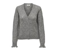 Jacqueline De Yong Jdyletty L/S Col en V Struc Cardi KNT Noos, Gris Clair chiné, M