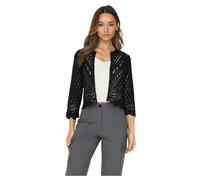 JACQUELINE DE YONG Jdysun Cardigan 3/4 Cropped KNT, Noir, S Femme