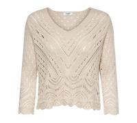 Jacqueline de Yong - New Sun 3/4 Cropped Pullover - Femme - Pulls - Beige - Taille: 42 FR