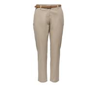 Jacqueline de Yong - Chicago MW Belted Chino Pant - Femme - Pantalons - Beige - Taille: 42 FR