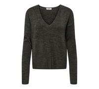 Jacqueline de Yong Pull en Tricot féminin col en V, Vert fougère, L