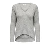 JDY JDYNEW Megan L/S Pullover KNT Noos Pull en Tricot, Cloud Dancer-Détail : w. Black Ply, XL Femme