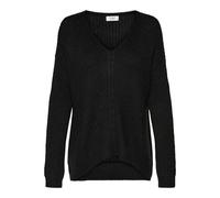 Jacqueline de Yong Pull en Tricot pour Femme Col en V, Noir, S