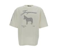 Jacquemus - Âne T-Shirt à Manches Courtes - Homme - Tops - Beige - Taille: L