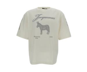 Jacquemus - Âne T-Shirt à Manches Courtes - Homme - Tops - Beige - Taille: M