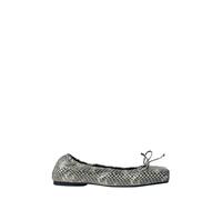 Jacquemus - Ballerines plates en cuir texturé avec - Femme - Chaussures - Beige - Taille: 36 EU