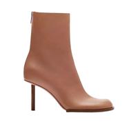 Jacquemus - Bottines Beige à Talon Rond Carré - Femme - Chaussures - Beige - Taille: 39 EU