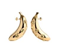 Jacquemus - Boucles d'Oreilles Banane Dorées - Femme - Accessoires - Jaune - Taille: ONE Size