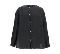 Jacquemus - Camicia in lino girocollo - Homme - Chemises - Noir - Taille: L