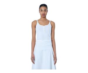 Jacquemus - Camisole à Détails Côtelés - Femme - Tops - Blanc - Taille: 36 FR