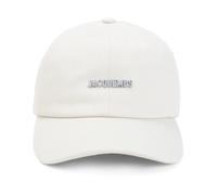 Jacquemus - Chapeau en Toile de Coton Blanc avec Logo - Femme - Accessoires - Blanc - Taille: 62 CM