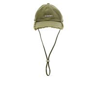 Jacquemus - Chapeau Vert à Bord Frangé avec Sangle Réglable - Homme - Accessoires - Vert - Taille: 56 CM
