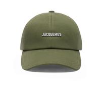 Jacquemus - Chapeau Vert avec Logo-Plaque et Visière Courbée - Homme - Accessoires - Vert - Taille: 58 CM