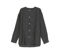 Jacquemus - Chemise à Manches Longues Rayée - Homme - Tops - Gris - Taille: M