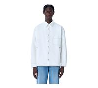 Jacquemus - Chemise Classique à Boutons en Tissu Technique - Homme - Chemises - Blanc - Taille: XL