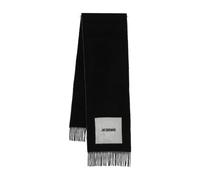 Jacquemus - Écharpe en Laine Noire Aw25 - Femme - Accessoires - Noir - Taille: ONE Size