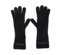 Jacquemus, Femme, Accessoires, Noir, Taille: ONE Size Gants Noirs en Laine avec Patch Logo