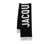 Jacquemus - Fringe Logo Scarf - Homme - Accessoires - Noir - Taille: ONE Size