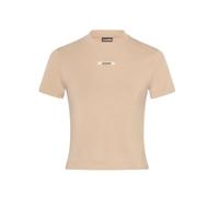 Jacquemus - Gros Grain T-shirt - Femme - Tops - Beige - Taille: 42 FR