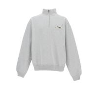 Jacquemus - Gros Grain Zipped Rollneck SweaT-shirt - Homme - Sweatshirts et sweats à capuche - Gris - Taille: M