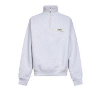 Jacquemus - Gros Grain Zipped Rollneck SweaT-shirt - Homme - Sweatshirts et sweats à capuche - Gris - Taille: S