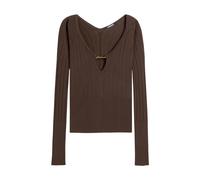 Jacquemus - Haut Tricot Côtelé Marron - Femme - Pulls - Brun - Taille: 40 FR