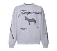 Jacquemus - J Embroidered SweaT-shirt - Homme - Sweatshirts et sweats à capuche - Gris - Taille: M