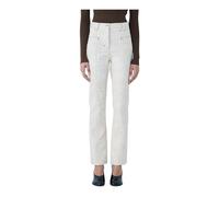 Jacquemus - Jean Droit Effet Croco - Femme - Jeans - Beige - Taille: W26