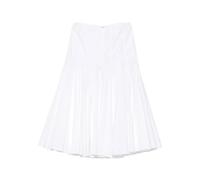 Jacquemus - Jupe midi plissée trapèze - Femme - Jupes - Blanc - Taille: 36 FR