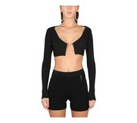 Jacquemus - La Maille Pralu Gilet Court - Femme - Pulls - Noir - Taille: 40 FR