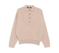 Jacquemus - La Maille Vareuse Pallone Polo Sweater - Femme - Pulls - Beige - Taille: 36 FR