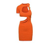 Jacquemus - La Robe Brilho Knit Mini Dress - Femme - Robes - Orange - Taille: 36 FR