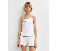 Jacquemus - Le Haut Maille Plissé Top - Femme - Tops - Blanc - Taille: 40 FR
