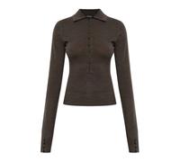 Jacquemus - Le Polo Merino ML - Femme - Pulls - Brun - Taille: 32 FR