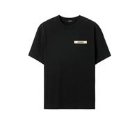 Jacquemus - Le T-shirt Gros Grain - Homme - Tops - Noir - Taille: XS