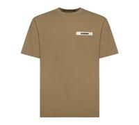 Jacquemus - Le T-Shirt Grosgrain - Homme - Tops - Brun - Taille: 2XL