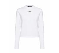 Jacquemus - Le T-shirt Manches Longues Gros Grain - Femme - Tops - Blanc - Taille: 42 FR
