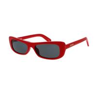 Jacquemus - Lunettes de soleil à monture rouge et verres gris - Femme - Accessoires - Rouge - Taille: 55 MM