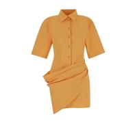 Jacquemus - Mini-robe style chemise - Femme - Robes - Orange - Taille: 34 FR