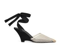 Jacquemus - Mules en maille avec compensées - Femme - Chaussures - Noir - Taille: 42 EU