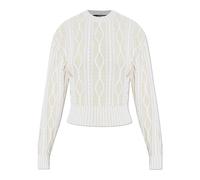 Jacquemus - Pull à Col Roulé avec Tricot Décoratif - Femme - Pulls - Beige - Taille: 36 FR
