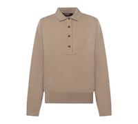 Jacquemus - Pull Beige en Cachemire Col Côtelé - Femme - Pulls - Beige - Taille: 34 FR