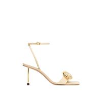 Jacquemus - Sandales à boucles carré-rond - Femme - Chaussures - Beige - Taille: 36 EU