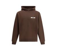 Jacquemus - Sweat à Capuche avec Logo Patch - Homme - Sweatshirts et sweats à capuche - Brun - Taille: XS