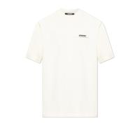 Jacquemus - T-shirt à logo gros-grain - Homme - Tops - Jaune - Taille: 2XL