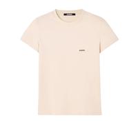 Jacquemus - T-shirt Beige Gros Grain Modèle Élégant - Femme - Tops - Beige - Taille: 36 FR