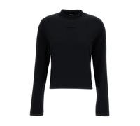Jacquemus - T-shirt Manches Longues Gros Grain - Femme - Tops - Noir - Taille: 40 FR