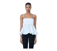Jacquemus - Top Péplum Avec Bordure Zigzag - Femme - Tops - Blanc - Taille: 34 FR