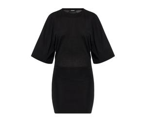 Jacquemus - Wool Dress With Embroidered Logo - Femme - Robes - Noir - Taille: 36 FR